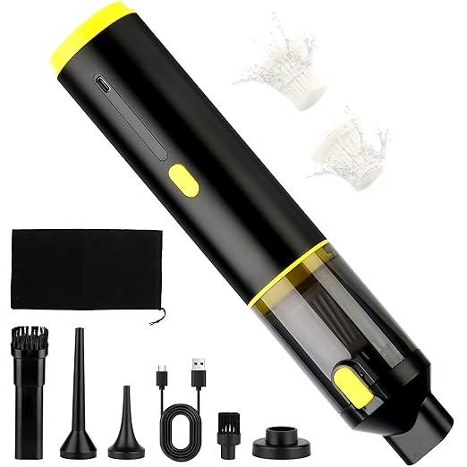 Cros 4-in-1 Mini Cordless Vacuum Cleaner, 21kPa Powerful Suction, Portable Handheld Vacuum for Car & Home, Type-C Rechargeable, Compact & Lightweight