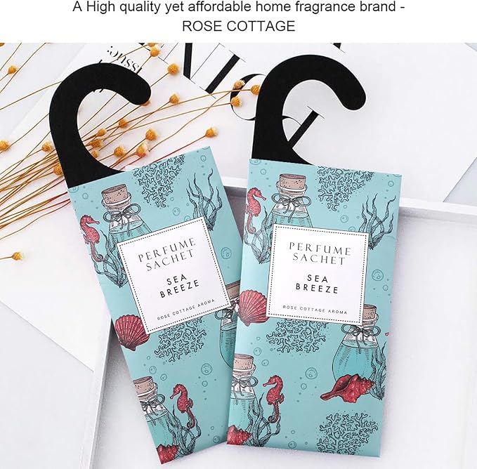 Large 12 Packs Sea Breeze Hanging Closet Deodorizer Air Freshener Long Lasting Scented Sachets Smell Goods for House