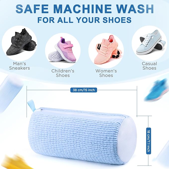 Shoe Washing Machine Bag,Shoe Laundry Bags for Sneakers, Reusable Shoe Cleaning Bag for All Shoe Sizes