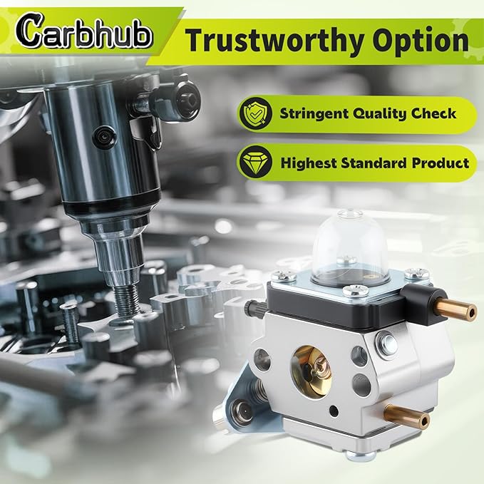 Carbhub C1U-K54A Carburetor for 2-Cycle Mantis 7222 7222E 7222M 7225 7230 7234 7240 7920 7924 Tiller/Cultivator Carb with Air Filter Repower Kit