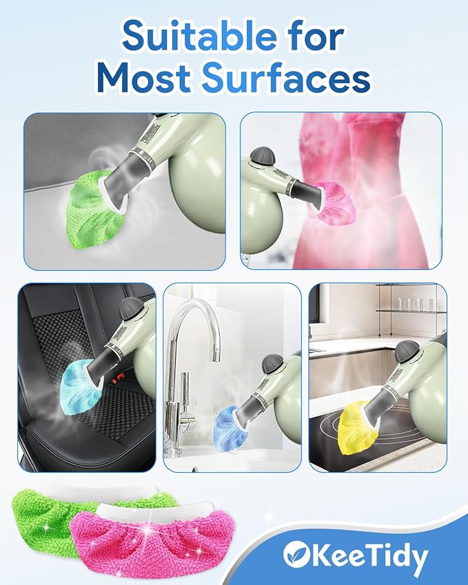 Steam Cleaner Accessories Universal Reusable Steam Mop Pads Compatible with Bissell Steam Shot Handheld Steam Cleaner Attachments Washable Microfiber Cloth, 14 Pack