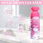 Foaming Drain Cleaner - Sink Cleaner and Deodorizer for Kitchen Sinks, Shower Drains, and Tubs, Monthly Maintenance to Avoid Clogs. (2pcs, coral pink)