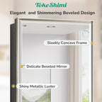 TokeShimi 24x30 Bathroom Mirrored Medicine Cabinet, Recessed Medicine Cabinet with Mirror, Aluminum Framed Brushed Nickel Mirror with Storage Adjustable and Quiet Hinge