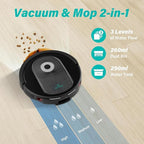 Xcity Robot Vacuum and Mop Combo, 4000Pa Strong Suction Smart Vacuum Cleaner with Water Tank & Dustbin, Self-Charging Robotic Vacuum for Pet Hair, Hard Floors & Carpets, App Control, Black