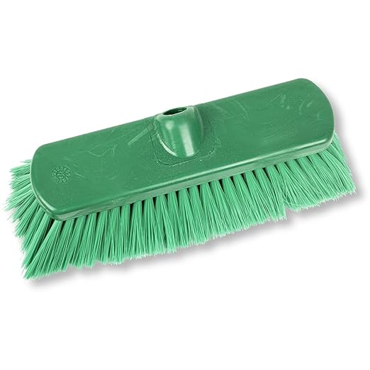 SPARTA 41278EC09 Flo-Thru Plastic Wall Scrub Brush, Equipment Brush With Soft Nylex Bristles For Industrial Kitchens, Hospitals, Commercial Cleaning, 4 Inches, Green, (Pack of 12)