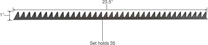 OEMTOOLS 22218 Rail Wrench Organizer, 2 Piece, Wrench Storage Holder For Up To 35 Tools, 23 Inch Low Profile Rail Tool Box Accessories, Adhesive Backing, Black