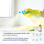 HIQILI 100ML Eucalyptus Essential Oil for Spray, Diffuser & Skin, 100% Pure Undiluted - 3.38 Fl Oz
