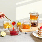 ComSaf 4oz Glass Spice Jars with Airtight Lids (Value Pack of 12), Bulk Mini Mason Jars for DIY Wedding Favors, Spices, Herbs & Crafts, 120ml Small Glass Canisters for Complete Pantry Organization