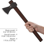 CRKT Freya Axe: Two Handed Outdoor Axe, Forged 1055 Carbon Steel Blade, Hickory Handle 2749