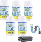 Pipe BFast Acting Foaming Unclogger for Kitchen Sink, Bathroom, Shower, and Toilet Pipeline Cleaningobo Drain Cleaner,Wild Sink And Drain Cleaner Powder, (5)