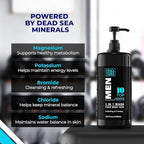 Dead Sea Collection TOP 10 ACTIVE Mens Body Wash 3 in 1 – Sandalwood Body Wash for Men – Shower Gel – Shampoo – Shower Soap for Face and Hair – Pack of 2 Bottles (33.8 Fl. Oz. Each)