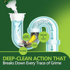 Drain Cleaner Clog Remover Liquid: Sink Kitchen Bathroom Shower Drain Cleaning Solution - Safe for Household Pipes Prevents Build-Up (2 Pcs)