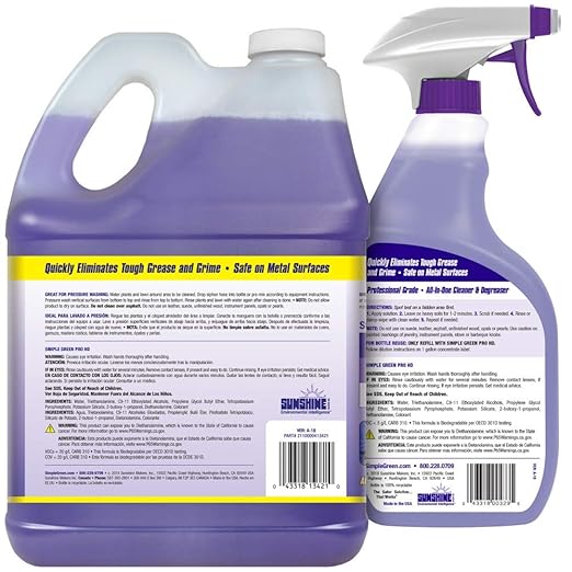 Simple Green Pro HD Purple Concentrated Cleaner & Degreaser - Heavy Duty, Professional, Automotive, Restaurant, Grills, Ovens (32 oz Spray @Heavy Strength and 1 Gal Concentrate Refill)