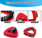 Spin Mop Handle,Mop Head,Base and Brush for OCedar RinseClean 2 Tank System,Include 2 Microfiber Spin Mop Replacement Head,4 Section 30-58" Iron Mop Handle,1 Base and 1 Scrub Brush for Floor Cleaning