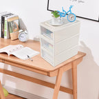 Oymlclivisa 3 Packs Plastic Storage Drawer, Small Stackable Desktop Drawers Unit