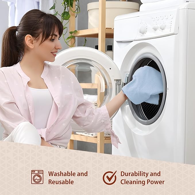 H4N Microfiber Cleaning Cloth Roll, 85 Pack Tear Away Towels, Lint Free, Absorbent, Streak Free, Non-Abrasive, Reusable and Washable Dish Rags for Car and Household Supplies, 11.81x11.81 Inches (Blue)