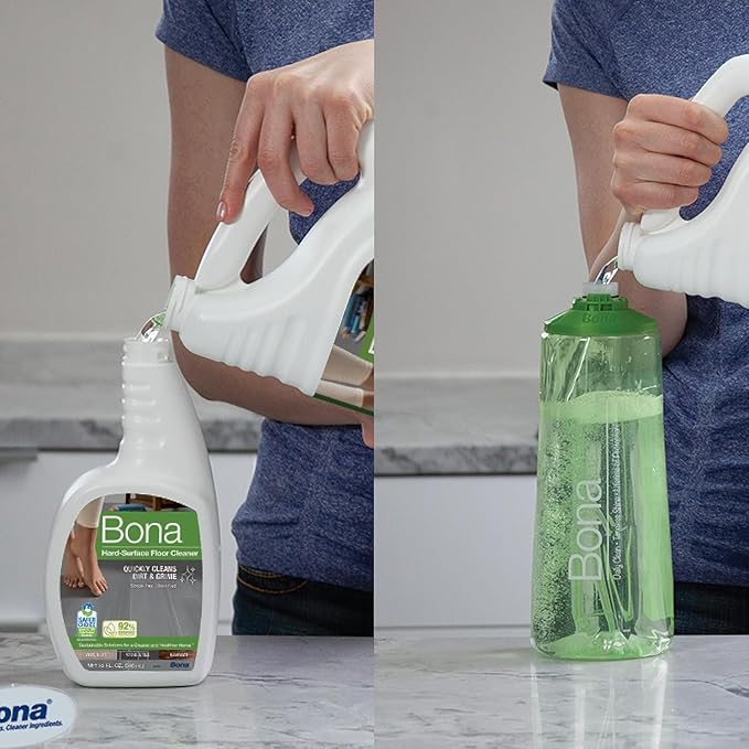 Bona Multi-Surface Floor Cleaner Refill - 64 fl oz - Unscented - Refill for Bona Spray Mops and Spray Bottles - Residue-Free Floor Cleaning Solution for Stone, Tile, Laminate, and Vinyl Floors