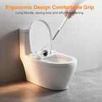 Lefree Toilet Brush and Holder Set, Bathroom Cleaner Brush Set, Curved Design, Non-Slip Handle Toilet Bowl Brush with Curved Bristle for Dead Corner Clean, RV Bathroom Accessories Toilet Scrubber