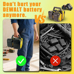 Battery Holder for Dewalt 20V &18V — 4-Slot Portable Battery Organizer for Tool Bags & Job Sites — Carry Multiple Batteries with Ease and Keep Them Ready for Use.