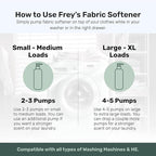 FREY Natural Liquid Fabric Softener & Conditioner | Laundry Softener for Clothing | Works In All Machines + HE | Powered by Natural Ingredients (1-pack, Cedar Grove)