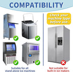 Ice Machine Cleaner Maker and Descaler - 100 Ice Maker Cleaner Tablets Compatible with All Major Brands, Nickel Safe Descaler Countertop Portable Commercial Icemaker Cleaning Solution