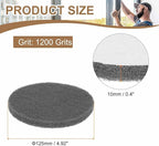 HARFINGTON 16pcs Scrubber Scouring Pads 1200 Grits 5 Inch Drill Power Brush Hoop and Loop Surface Conditioning Disc Drill Scuffing Disc Scrub Pads for Home Kitchen Cleaning, Light Gray
