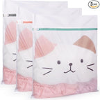 Tenn Well 3PCS Mesh Laundry Bags, 20 x 23 Inches Large Lingerie Bags for Washing Delicates, Garments, Bath Towels, Dirty Clothes, Socks, Toys, Travel