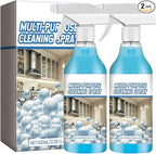 2PCS Spray Splash Cleaner, 2026 New Multi-Purpose Handheld Degreaser, Powerful Foam Sprays for for Kitchen, Easy to Use Rust Remover for Kitchenware, Grime Remover Spray for Home Family