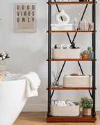 Small Woven Basket, 13.5 x 9.5 x 5 Inches, Storage Basket for Organizing, Cute Small Rope Shelf Closet Cube Storage Bins Baskets for Shelves, Dog Toy Gift Baskets Empty, 3 Pack Brown