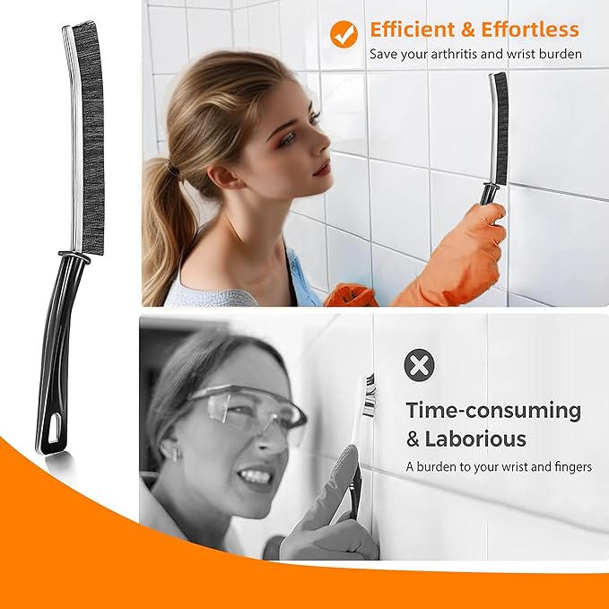 10Pcs Hard-bristled Crevice Cleaning Brush, Multifunctional Thin Gap Scrub Brush, Bathroom Cleaner Tools for Household Use, Kitchen, Window, Toilet, Grout, Faucets, Car