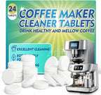 Coffee Machine Cleaner Descaler Tablets, 24 Count Coffee Maker Cleaner for Breville, Moccamaster, Nespresso, Keurig, Ninja, Delonghi, Espresso Machine Cleaning Tabs, Deeply Descales for Coffee Maker