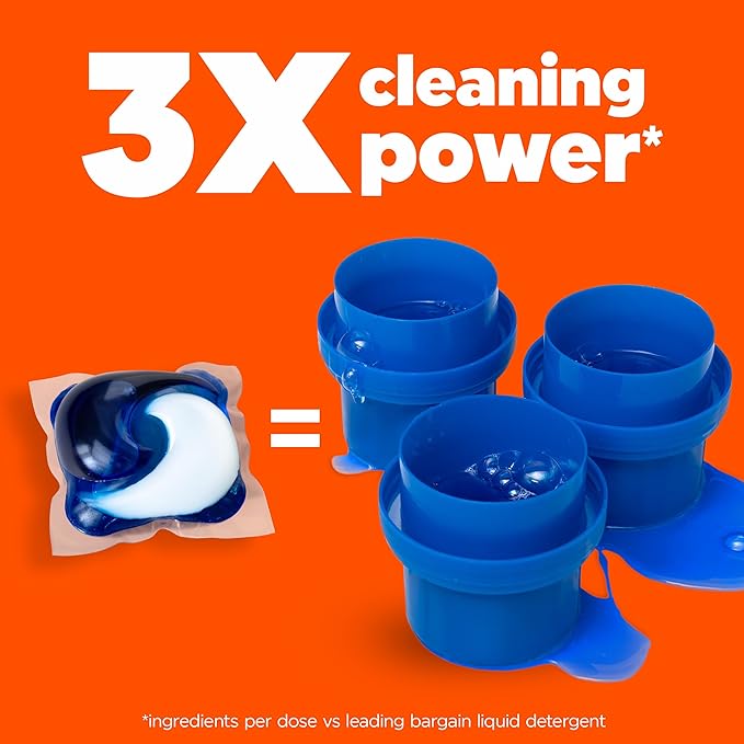 Tide PODS Laundry Detergent Pacs, 3-in-1 Stain Remover, Odor Fighter, Color Protector, 42 Count, HE compatible, Original Scent (Packaging May Vary)