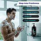 Dead Sea Collection TOP 10 ACTIVE Mens Body Wash 3 in 1 – Sandalwood Body Wash for Men – Shower Gel – Shampoo – Shower Soap for Face and Hair – Pack of 2 Bottles (33.8 Fl. Oz. Each)