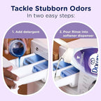 Downy RINSE & REFRESH Laundry Odor Remover and Fabric Softener, Fresh Lavender, 48 fl oz, Safe on ALL Fabrics, Gentle on Skin, HE Compatible