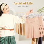 HOUSE DAY 50 Pack Skirt Hangers Pant Hangers with Clips, Clear Plastic Hangers for Pants, Skirts, Shorts, Versatile Use Clip Hanger, Retail Hanger