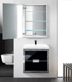 Krugg Medicine Cabinet | Recess or Surface Mount | Blum Hinge 170 Degree Soft Close|(24"x36")