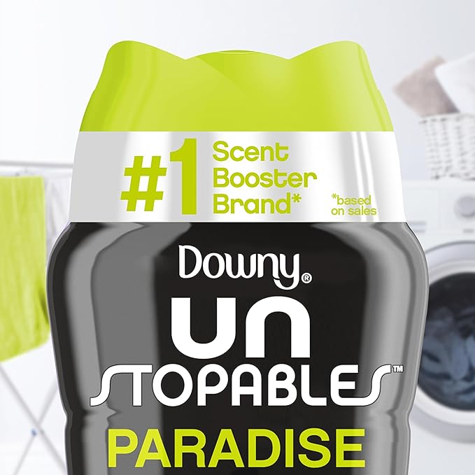 Downy Unstopables In Wash Scent Booster Beads, Paradise Scent, 12.2 oz, Laundry Beads for Odor Protection, Downy Scent Booster Beads, Laundry Scent Boosters