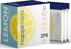 happimess HPM3100B-WHITE 5.3-Gallon Lemon Scented Drawstring Trash Can Liner, White (60-Count, 3-Packs of 20 Liners)