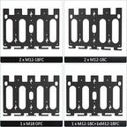 3-in-1 Metal Wall Mount Storage Rack for Milwaukee Chargers Batteries Drills,Battery and Charger Organizer, for 4x18V Batteries, M12-18C Chargers,M12-18FC Charger,M18 DFC,Power Tool Organizer