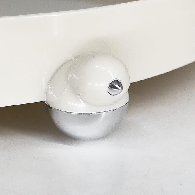 Bathroom Sink Vanity Trays, Double Layer Rotating Bird Design Shelf Tray, Multi-Purpose Countertop Organizer, White