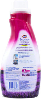 Clorox Scentiva Laundry Care, Liquid Fabric Softener Fabric Conditioner - Beautiful Tuscan Lavender & Jasmine Scent - Leaves Behind a Great Smell - 41 Fluid Ounce Bottle (Pack of 2)