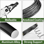 Bonsai Training Wire Set of 4, Total 128 Feet (32 Feet Each Size) 3 Size - 1.0MM, 1.5MM, 2.0MM, Corrosion and Rust Resistant