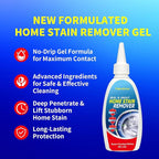 Home Stain Remover Gel – Stubborn Stain Cleaner No Harsh Scrubbing Required (Front Loader Washing Machine Seal Washing Machine Seals, Sinks & Tiles | No-Slip Formula | 8H Penetration)