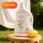 Citrus Organic Plant- Based Laundry Detergent 68 Fl Oz | 66 Loads, Natural Hypoallergenic Non-Toxic Soap for Sensitive Baby Skin. Concentrated Enzyme Stain Remover, Sulfate Free