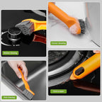 Crevice Cleaning Brush, Hard Bristle Crevice Cleaning Brushes, 3 in 1 Cleaning Brushes for Household Use Multifunctional Gap Cleaning Brush for Bathroom Kitchen Window Groove Corner Small Spaces
