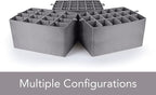 Covermates Keepsakes - Adjustable Zip-Top Storage Box - Configurable FlexGrid Compartments - Heavy Duty Polyester- Reinforced Handles - Stackable Design - Indoor Storage, Grey Heather
