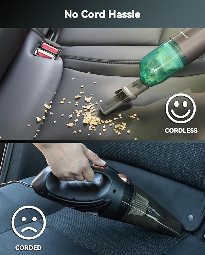 Cordless Handheld Vacuum, 13000Pa High Power Car Vacuum with Brushless Motor and Blower Accessories, for Home and Car Use