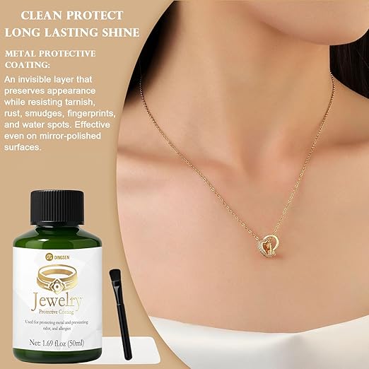 Jewelry Protective Coating, Clear Polish Sealant for Metal and Stone, Anti-Tarnish Shield