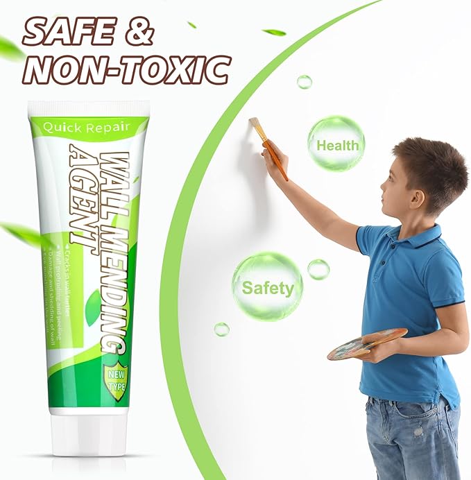 Drywall Repair Kit, 2 Pcs Spackle Wall Repair Patch Kit, Wall Mending Agent Quick and Wall Surface Hole Fill Quick and Easy Solution (2 Pack)