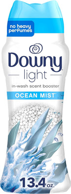 Downy Light Laundry Scent Booster Beads for Washer, Ocean Mist, 13.4 oz, with No Heavy Perfumes